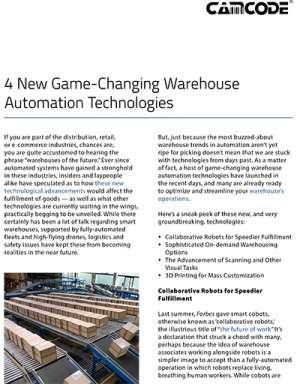 4 New Game-Changing Warehouse Automation Technologies